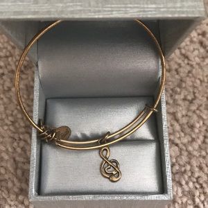 Alex and Ani gold music note bangle